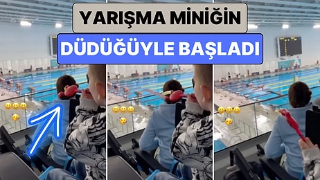 En Tatlı Sabotaj: Bir Yüzme Yarışında Yarışma Yanlışlıkla Seyirciler Arasındaki Çocuğun Düdüğüyle Başladı