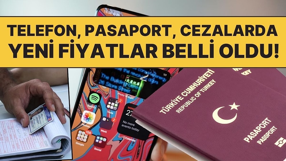 YDO Yüzde 44! 2025'te Uygulanacak Telefon Kayıt Ücreti, Pasaport Harcı ve Trafik Cezaları Belli Oldu