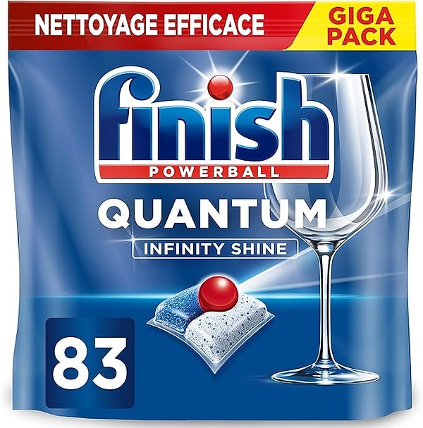 Finish Quantum Infinity Shine 83 Kapsül Bulaşık Makinesi Deterjanı Tableti