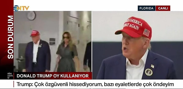 Donald Trump, bugün oyunu Florida’da kullandı ve gazetecilere açıklamalarda bulundu.