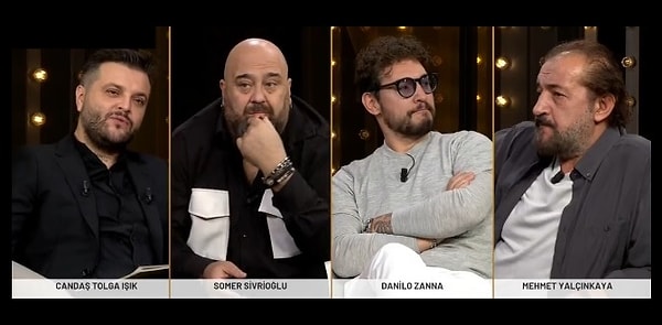 Candaş Tolga Işık, Az Önce Konuştum programına MasterChef'in sevilen jüri üyeleri Mehmet Yalçınkaya, Somer Sivrioğlu ve Danilo Zanna'yı konuk etti.