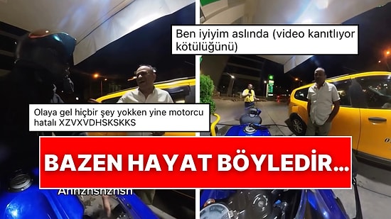 Arkasından Konuştuğunu Bilmeden Taksiciyle Muhabbet Eden Motorcunun Üzüldüğü Anlar