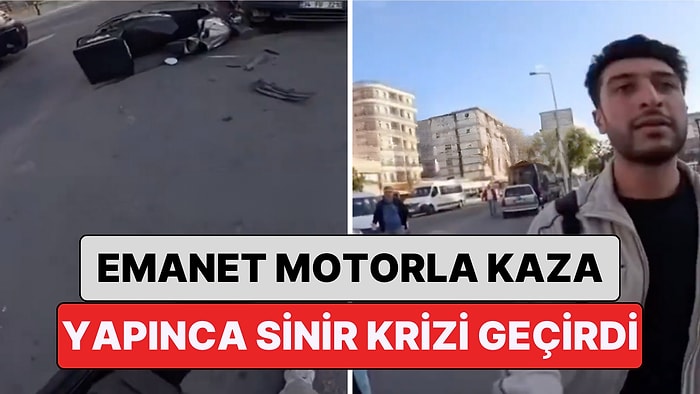 Çevredekiler Sakinleştirmeye Çalıştı: Emanet Motosikletle Kaza Yapan Bir Genç Sinir Krizi Geçirdi