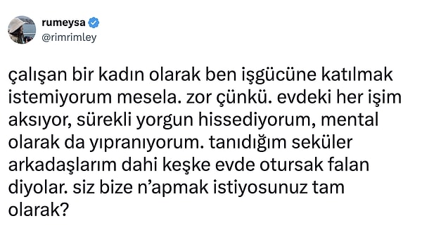 Paylaşım şu şekildeydi. Ardından uzun bir açıklamayla kadınlar için belli başlı mesleklere müsade ettiğini açıkladı.