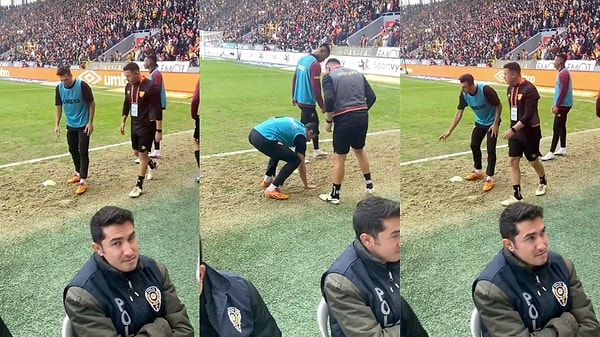 Tribünden takımını destekleyen Göztepe taraftarı, saha kenarında bekleyen İsmail Köybaşı'ndan ilginç bir istekte bulundu.