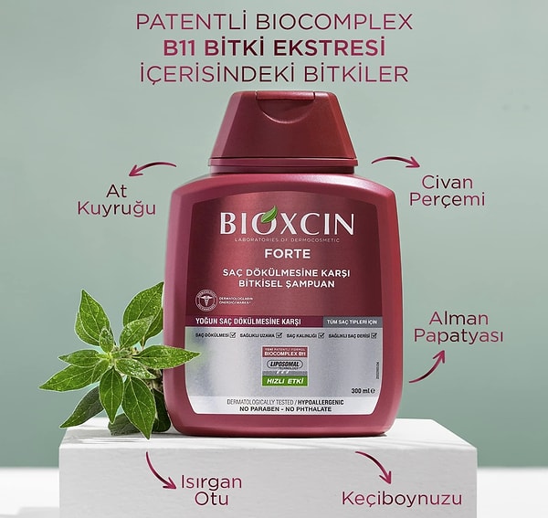 Bioxcin Forte Saç Dökülmesine Karşı Bitkisel Şampuan