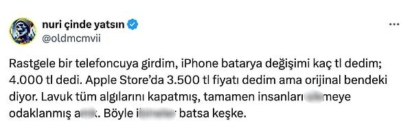 Bir Twitter kullanıcısı da orijinal olmayan ürün için 4 bin lira teklif aldı.