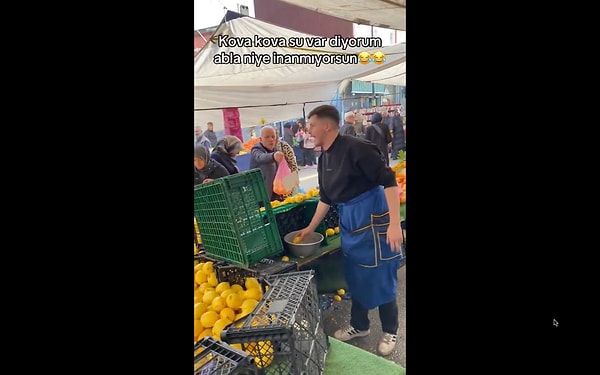 Bir pazarcının limonlarını daha sulu göstermek için kullandığı yöntem sosyal medyada viral oldu.