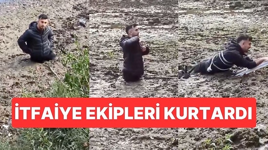 İtfaiye Ekipleri Kurtardı! Balık Tutmaya Giden Genç Bataklığa Saplandı