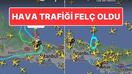 İstanbul’da Fırtına Hava Trafiğini de Vurdu: Uçaklar Havada Tur Attı