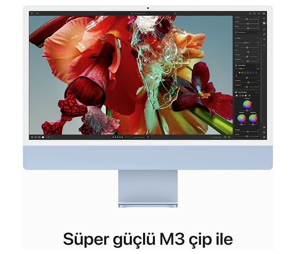 Apple 2023 M3 Çipli iMac Hepsi-Bir-Arada Masaüstü Bilgisayar, 8 çekirdekli CPU ve 10 çekirdekli GPU’suyla inanılmaz bir performans sunuyor.