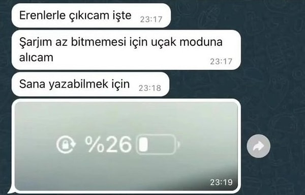 Birileri masal anlatmaya daha ilk mesajda başlıyor: Kim şarjı olmadan evden çıkar ki?