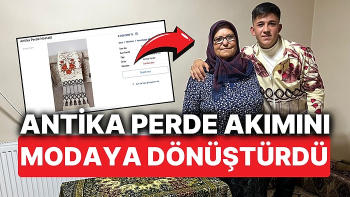 Herkes Antika Perdelerini Satışa Çıkarırken Konyalı Genç Babaannesinin Perdesinden Ceket Diktirdi!