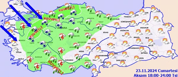 Hava sıcaklıkları 3-5 derece arası azalacak.