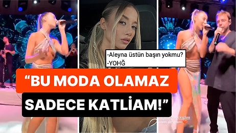 Aleyna Kalaycıoğlu'nun Murat Dalkılıç'la Düet Yaparken Giydiği Bol Dekolteli Kombin Yine Yorum Topladı!