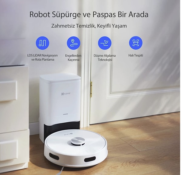 Ezviz RE4 Plus Akıllı Robot Süpürge