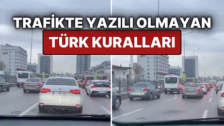 Trafikte Bir Türlü Yol Alamayan Sürücü, Bulduğu Çözümü Mizahi Bir Şekilde Anlattı