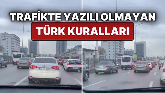 Trafikte Bir Türlü Yol Alamayan Sürücü, Bulduğu Çözümü Mizahi Bir Şekilde Anlattı