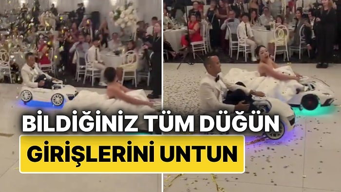 Romantizm Yerine Eğlenceli Drift Gösterisi: Gelin ve Damat "Tokyo Drift" ile Salona Girdi!