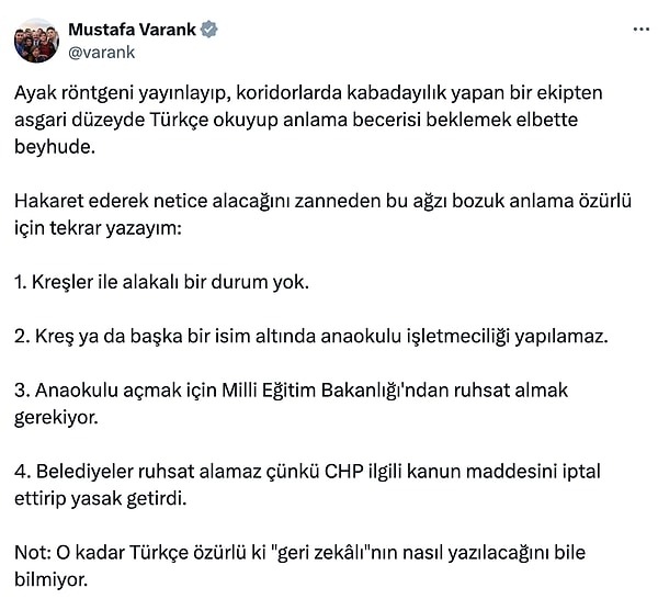 Ali Mahir Başarır'ın sözlerine de Varank'tan yanıt geldi: