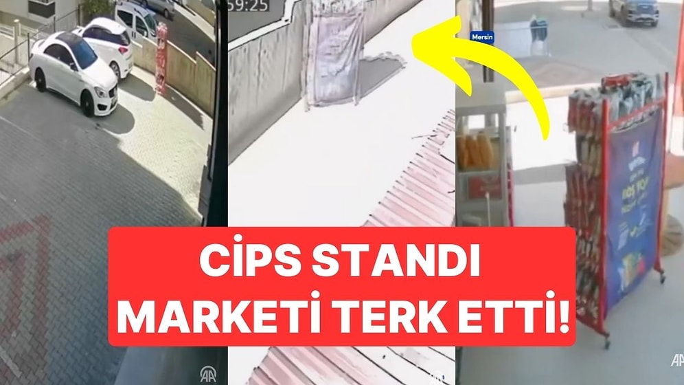 Rüzgardan Etkilenen Cips Standı Marketi Terk Etti: Dükkan Sahibi Peşinden Koştu