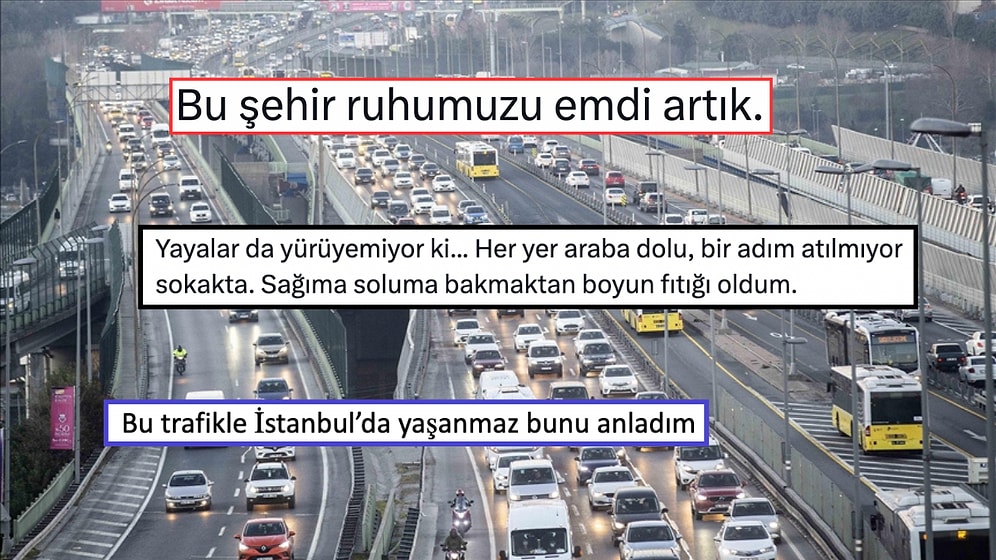 Bunaltıcı İstanbul Trafiği Sosyal Medyada Bir Kez Daha Tartışma Konusu Oldu