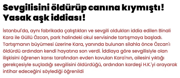 Paylaşımın ardından linkteki habere göz attık.