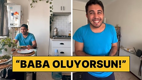 Eşinin Mütevazı Sürpriziyle Baba Olacağını Öğrenen Adam Havalara Uçtu