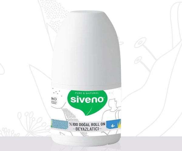 16. Siveno %100 Doğal Roll-on Beyazlatıcı Etkili Deodorant Ter Kokusu Önleyici Bitkisel Lekesiz Vegan 50 ml