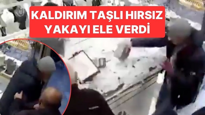 Kuyumcu Soymaya Çalışırken Kilitli Kaldı: Kaldırım Taşlı Hırsız Yakayı Ele Verdi