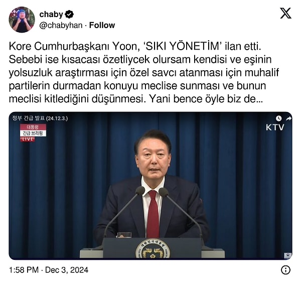 Muhalefet, daha önce pek çok kez Başkan Yoon Suk Yeol ve eşi hakkında yolsuzluk soruşturması yapılması için konuyu Meclis'e getirmişti.