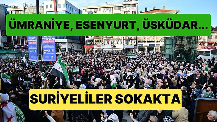 Rejim Devrildi, Suriyeliler Devrilen Rejim İçin İstanbul'da Kutlamalar Yaptı