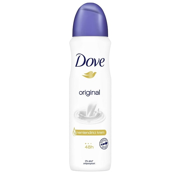 Dove Original, yalnızca terlemeyi önlemekle kalmaz, aynı zamanda cildinize de özen gösterir!