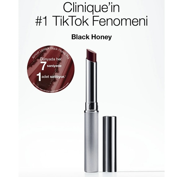 Clinique Almost Lipstick Ruj - Black Honey en popüler rujlardan biri!