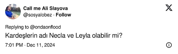 Çocuklarınıza dizi karakterlerinin adını vermeyin, dememiş miydik? 👇