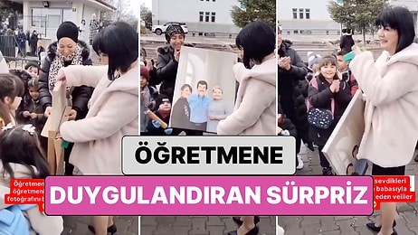 Öğretmenler Gününde Vefat Eden Babasıyla Yan Yana Fotoğrafı Hediye Edilen Öğretmenin Duygulandıran Anları