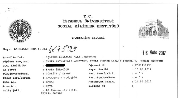 “Aylardır kamuoyu ve medya da ağırlıkla "diploma" meselesine neden açıklık getirilmediğini sorup duruyor. Kimi YÖK'e sesleniyor, kimi diplomayı veren İstanbul Üniversitesi'ne... Hiçbiri de cevap vermiş değil. Bu kadar zor mu acaba?”