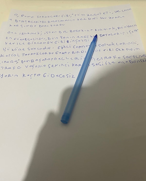 Geçtiğimiz günlerde Emir Berke Yaşar isimli bir yazar, zaman zaman romanını kalemle yazdığını dile getirerek el yazısını paylaştı. Gören kullanıcılar ise kitap okumaya adeta tövbe etti.