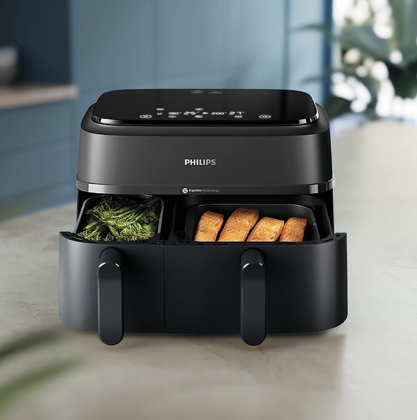 7. Philips Çift Hazneli Airfryer kullanarak ayva tatlısı yapmak çok daha pratik.