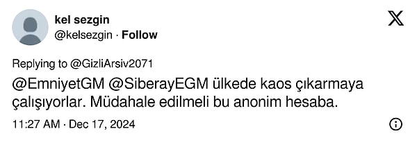 Hesabı yöneten veya yöneten kişiler hakkında suç duyurusu niyetinde pek çok tweet atılsa da henüz bir gelişme olmadığı gözlemlendi.