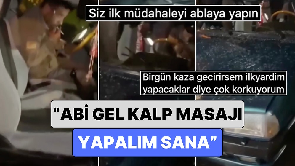 Bir Trafik Kazasına Yardım Etmek İsteyen Kadının Panikten Her Şeyi Birbirine Karıştırdığı İlginç Anlar