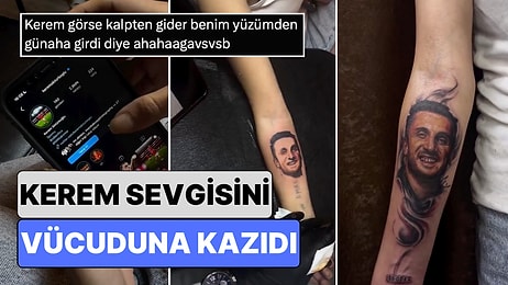 Bir Kadın Hayranı Son Dönemin Parlayan Yıldızı Kerem Aktürkoğlu'nun Portresini Dövme Yaptırdı