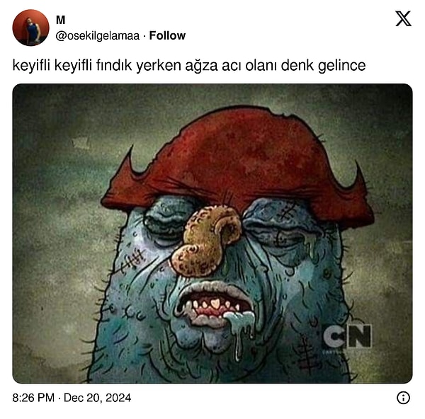 Yemeye karar verdiğin son fındıktır eminim ki.