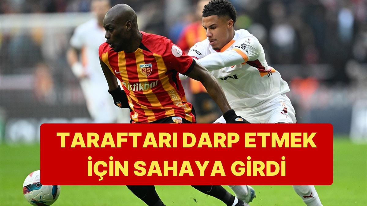 Kayserispor - Galatasaray Maçı Sahaya Giren Taraftar Nedeniyle Dakikalarca Durdu