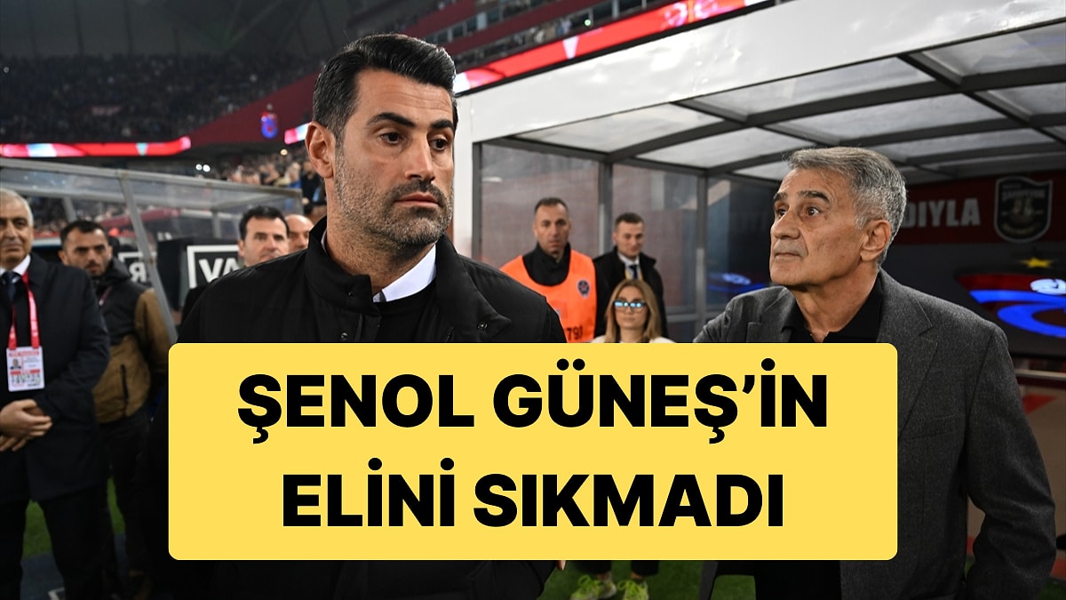 Trabzonspor - Bodrumspor Maçında Volkan Demirel, Şenol Güneş'in Elini Sıkmadı