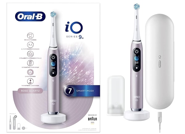 9. Oral-B Seri iO 9 Elektrikli Diş Fırçası Rose Quartz