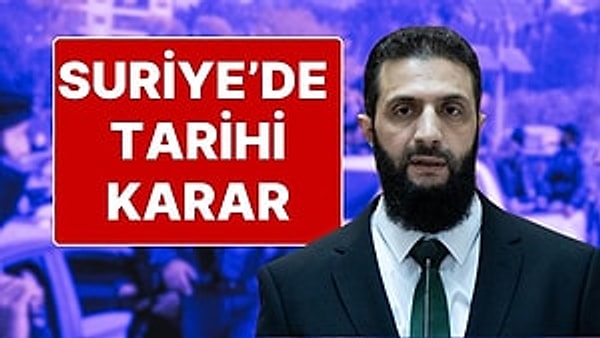 Suriye'deki yeni yönetim, Baas rejimini deviren silahlı gruplarla "kendilerini feshetme ve Savunma Bakanlığı çatısı altında birleşme" konusunda anlaşmaya vardı.