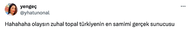 İzleyenlerden gelen yorumlar "Türkiye'nin en samimi sunucusu" oldu.