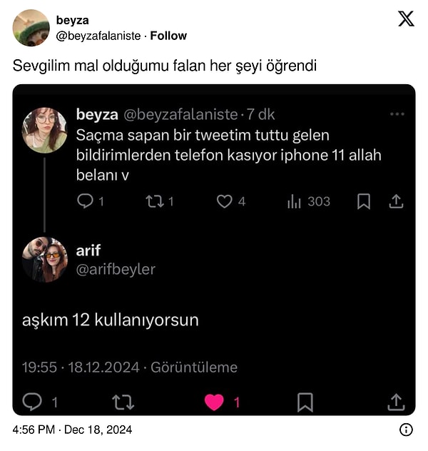 Gizliden yazsaydın.