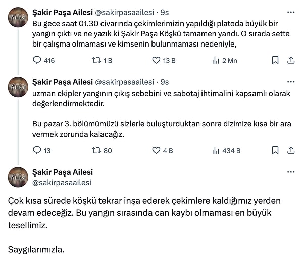 Şakir Paşa Ailesinin Köşkü Neden Yandı?